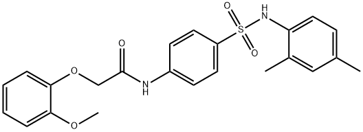 N-(4-{[(2,4-dimethylphenyl)amino]sulfonyl}phenyl)-2-(2-methoxyphenoxy)acetamide Struktur