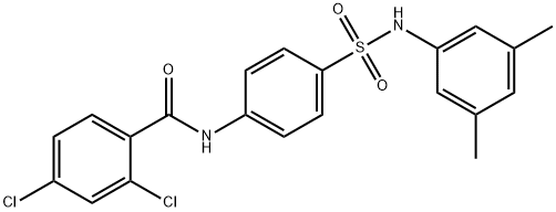 2,4-dichloro-N-(4-{[(3,5-dimethylphenyl)amino]sulfonyl}phenyl)benzamide Struktur