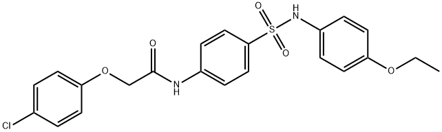 2-(4-chlorophenoxy)-N-(4-{[(4-ethoxyphenyl)amino]sulfonyl}phenyl)acetamide Struktur