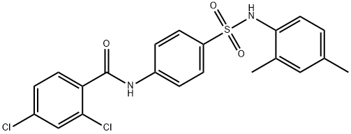 2,4-dichloro-N-(4-{[(2,4-dimethylphenyl)amino]sulfonyl}phenyl)benzamide Struktur