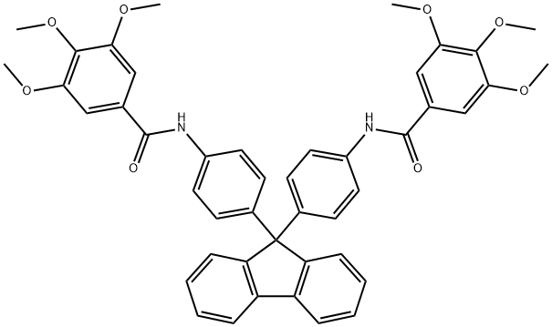 N,N'-[9H-fluorene-9,9-diylbis(4,1-phenylene)]bis(3,4,5-trimethoxybenzamide) Struktur