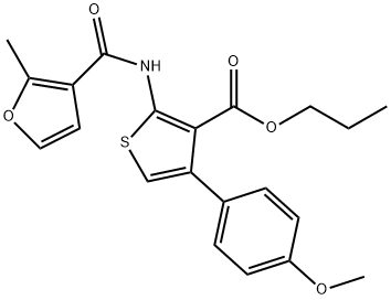 propyl 4-(4-methoxyphenyl)-2-[(2-methylfuran-3-carbonyl)amino]thiophene-3-carboxylate Structure