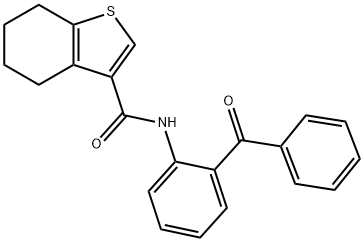 N-[2-(phenylcarbonyl)phenyl]-4,5,6,7-tetrahydro-1-benzothiophene-3-carboxamide Struktur