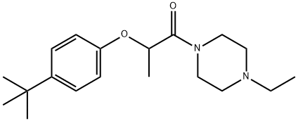 2-(4-tert-butylphenoxy)-1-(4-ethylpiperazin-1-yl)propan-1-one Struktur