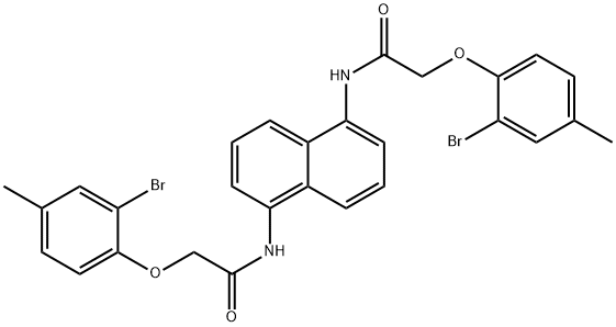 N,N'-1,5-naphthalenediylbis[2-(2-bromo-4-methylphenoxy)acetamide] Struktur