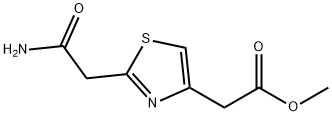 (2-Carbamoylmethyl-thiazol-4-yl)-acetic acid methyl ester Struktur