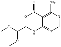 N4-(2,2-dimethoxyethyl)-5-nitropyrimidine-4,6-diamine Struktur