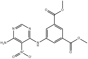 dimethyl 5-((6-amino-5-nitropyrimidin-4-yl)amino)isophthalate Struktur