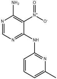 N4-(6-methylpyridin-2-yl)-5-nitropyrimidine-4,6-diamine Struktur