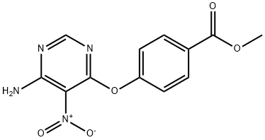 methyl 4-((6-amino-5-nitropyrimidin-4-yl)oxy)benzoate Struktur