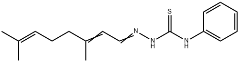 3,7-dimethyl-2,6-octadienal N-phenylthiosemicarbazone Struktur