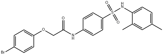 2-(4-bromophenoxy)-N-(4-{[(2,4-dimethylphenyl)amino]sulfonyl}phenyl)acetamide Struktur