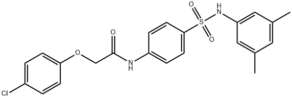 2-(4-chlorophenoxy)-N-(4-{[(3,5-dimethylphenyl)amino]sulfonyl}phenyl)acetamide Struktur