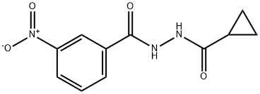 N'-(cyclopropylcarbonyl)-3-nitrobenzohydrazide Struktur