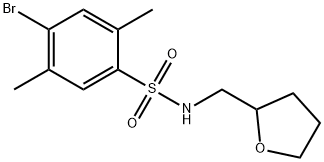 4-bromo-2,5-dimethyl-N-((tetrahydrofuran-2-yl)methyl)benzenesulfonamide Struktur