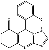 9-(2-chlorophenyl)-5,6,7,9-tetrahydro-[1,2,4]triazolo[5,1-b]quinazolin-8(4H)-one Struktur