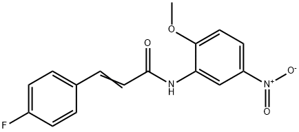 3-(4-fluorophenyl)-N-(2-methoxy-5-nitrophenyl)acrylamide Struktur