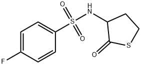 4-fluoro-N-(2-oxothiolan-3-yl)benzenesulfonamide Struktur