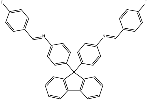 (4-fluorobenzylidene)[4-(9-{4-[(4-fluorobenzylidene)amino]phenyl}-9H-fluoren-9-yl)phenyl]amine Struktur