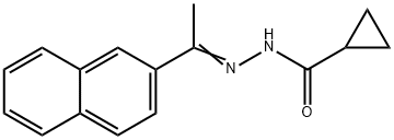 N'-[1-(2-naphthyl)ethylidene]cyclopropanecarbohydrazide Struktur