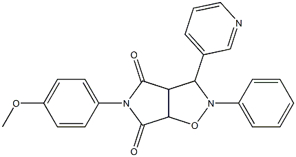 5-(4-methoxyphenyl)-2-phenyl-3-(pyridin-3-yl)tetrahydro-4H-pyrrolo[3,4-d]isoxazole-4,6(5H)-dione Struktur