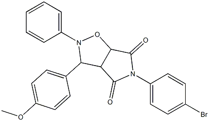 5-(4-bromophenyl)-3-(4-methoxyphenyl)-2-phenyltetrahydro-4H-pyrrolo[3,4-d]isoxazole-4,6(5H)-dione Struktur