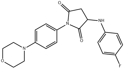 3-((4-fluorophenyl)amino)-1-(4-morpholinophenyl)pyrrolidine-2,5-dione Struktur