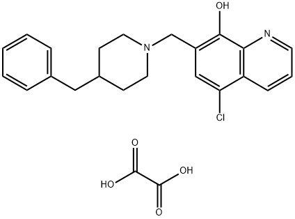 7-((4-benzylpiperidin-1-yl)methyl)-5-chloroquinolin-8-ol oxalate Struktur