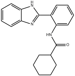 N-(2-(1H-benzo[d]imidazol-2-yl)phenyl)cyclohexanecarboxamide Struktur