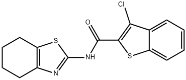 3-chloro-N-(4,5,6,7-tetrahydro-1,3-benzothiazol-2-yl)-1-benzothiophene-2-carboxamide Struktur