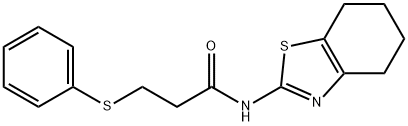 3-(phenylthio)-N-(4,5,6,7-tetrahydrobenzo[d]thiazol-2-yl)propanamide Struktur