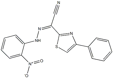 (Z)-N-(2-nitrophenyl)-4-phenylthiazole-2-carbohydrazonoyl cyanide Struktur