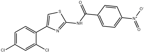 N-(4-(2,4-dichlorophenyl)thiazol-2-yl)-4-nitrobenzamide Struktur