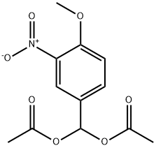 (4-methoxy-3-nitrophenyl)methylene diacetate Struktur