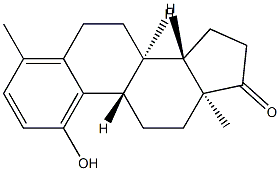 (8R,9S,13S,14S)-1-hydroxy-4,13-dimethyl-7,8,9,11,12,14,15,16-octahydro-6H-cyclopenta[a]phenanthren-17-one 結(jié)構(gòu)式