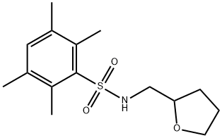 2,3,5,6-tetramethyl-N-((tetrahydrofuran-2-yl)methyl)benzenesulfonamide Struktur