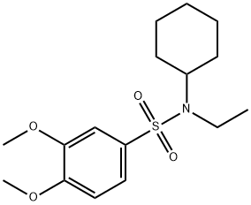 N-cyclohexyl-N-ethyl-3,4-dimethoxybenzenesulfonamide Struktur