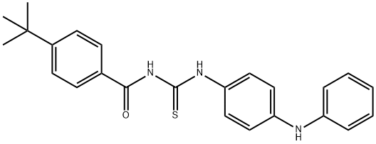 N-{[(4-anilinophenyl)amino]carbonothioyl}-4-tert-butylbenzamide Struktur