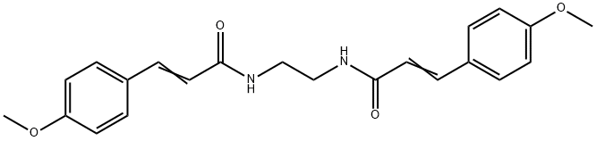 N,N'-1,2-ethanediylbis[3-(4-methoxyphenyl)acrylamide] Struktur