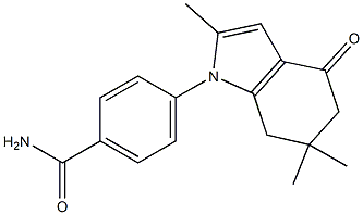 4-(2,6,6-trimethyl-4-oxo-5,7-dihydroindol-1-yl)benzamide|4-(2,6,6-三甲基L-4-羰基-5,7-二氫吲哚-1-)苯甲酰胺