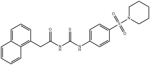 2-(1-naphthyl)-N-({[4-(1-piperidinylsulfonyl)phenyl]amino}carbonothioyl)acetamide Struktur