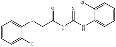 2-(2-chlorophenoxy)-N-{[(2-chlorophenyl)amino]carbonothioyl}acetamide Struktur