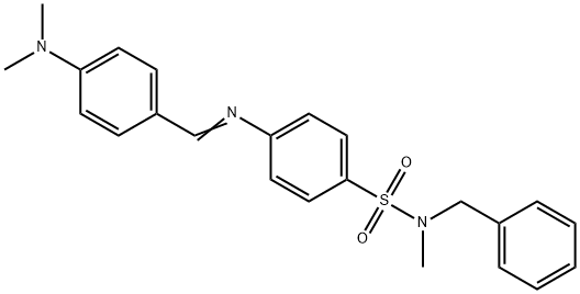 N-benzyl-4-{[4-(dimethylamino)benzylidene]amino}-N-methylbenzenesulfonamide Struktur