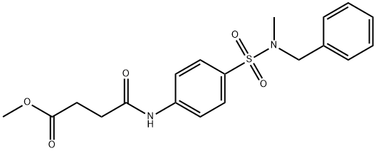 methyl 4-[(4-{[benzyl(methyl)amino]sulfonyl}phenyl)amino]-4-oxobutanoate Struktur