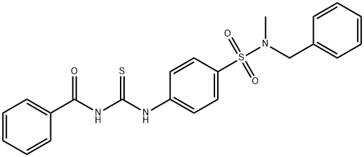 N-{[(4-{[benzyl(methyl)amino]sulfonyl}phenyl)amino]carbonothioyl}benzamide Struktur