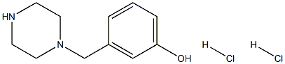 3-(1-piperazinylmethyl)phenol dihydrochloride Struktur