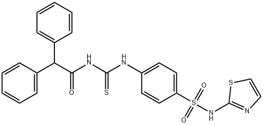 2,2-diphenyl-N-[({4-[(1,3-thiazol-2-ylamino)sulfonyl]phenyl}amino)carbonothioyl]acetamide|