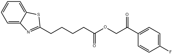 2-(4-fluorophenyl)-2-oxoethyl 5-(benzo[d]thiazol-2-yl)pentanoate Struktur