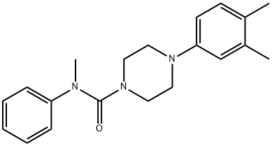 4-(3,4-dimethylphenyl)-N-methyl-N-phenylpiperazine-1-carboxamide Struktur