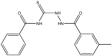 N-{[2-(3-methylbenzoyl)hydrazino]carbonothioyl}benzamide Struktur